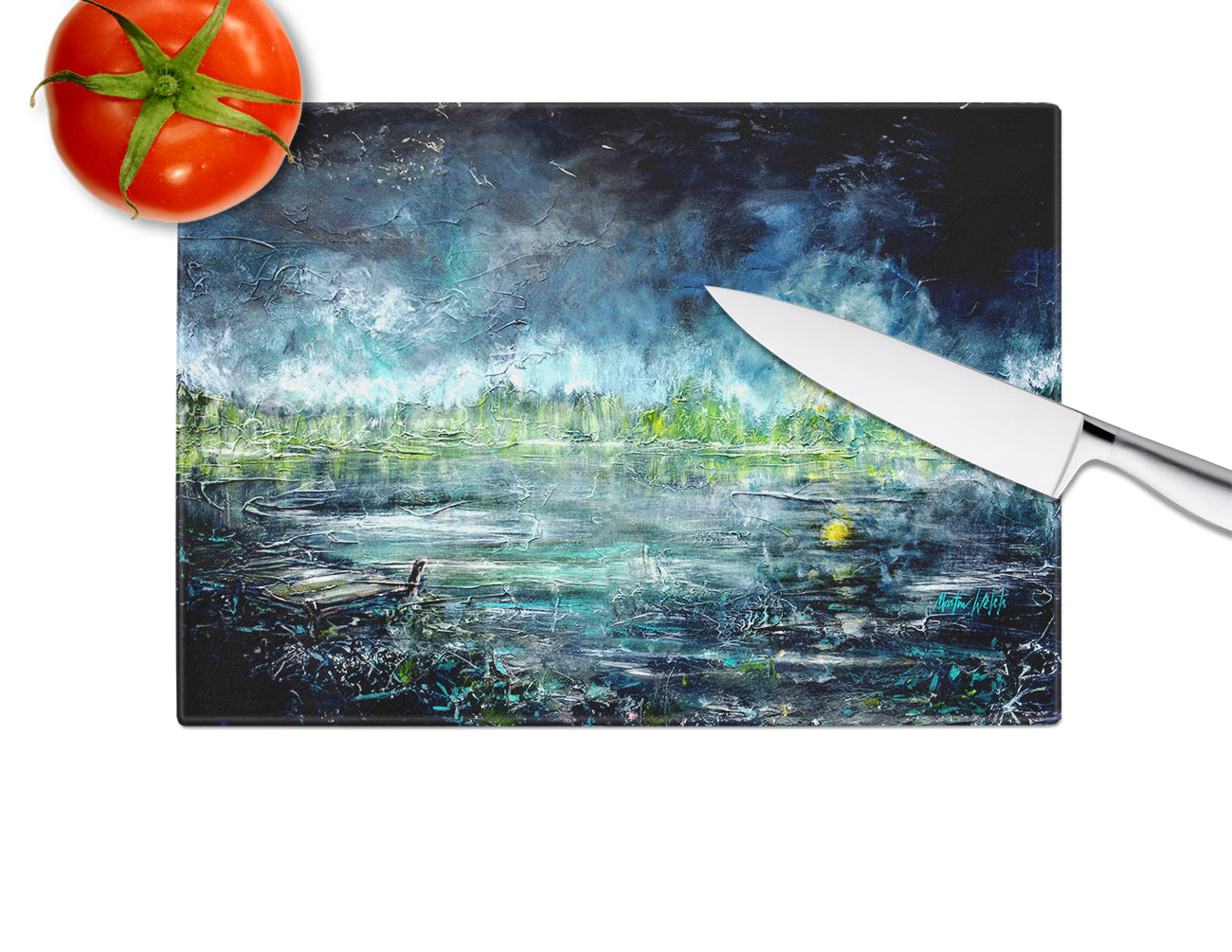 By The Moonlight Glass Cutting Board
