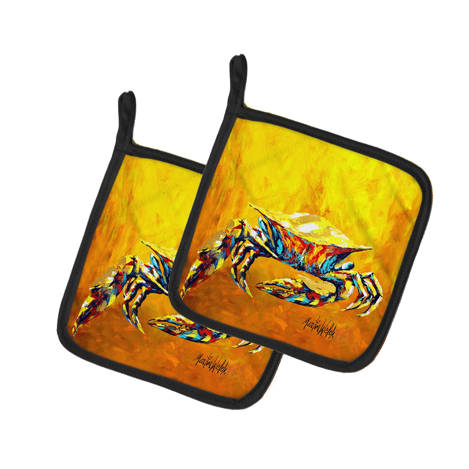 Buy this Crab Called the Bigger Jigger Pair of Pot Holders
