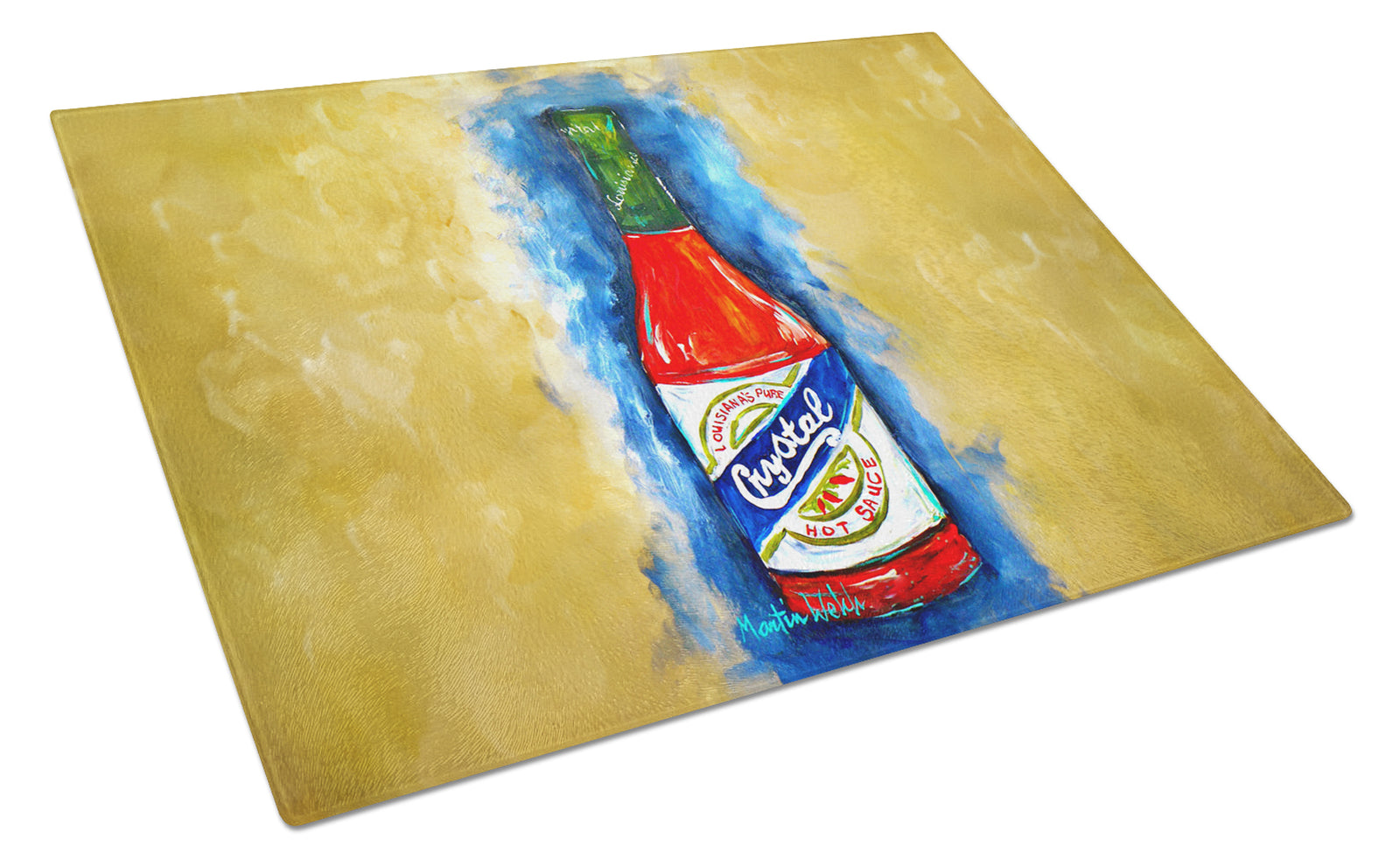 Buy this Hot Sauce Crystal Blue Glass Cutting Board