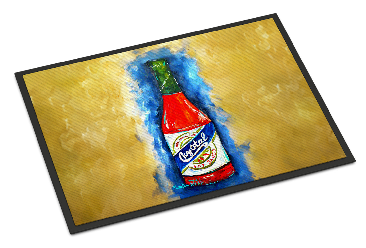 Caroline's Treasures Hot Sauce Crystal Blue Doormat