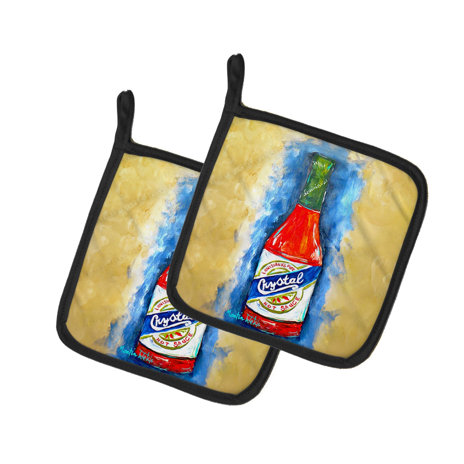 Buy this Hot Sauce Crystal Blue Pair of Pot Holders
