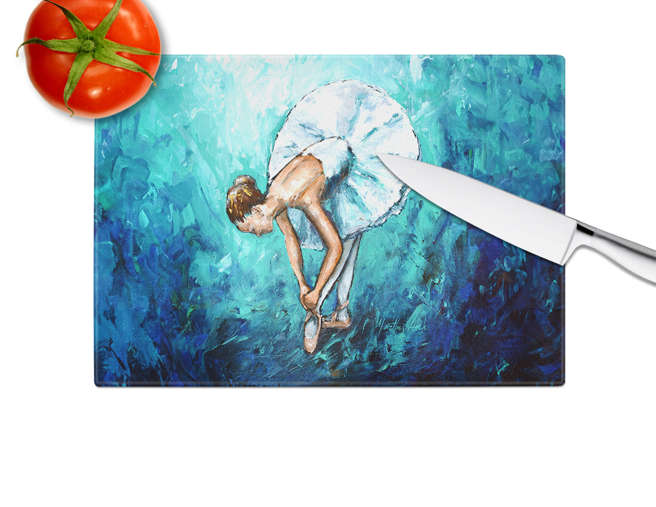 Early Practice Ballet Glass Cutting Board