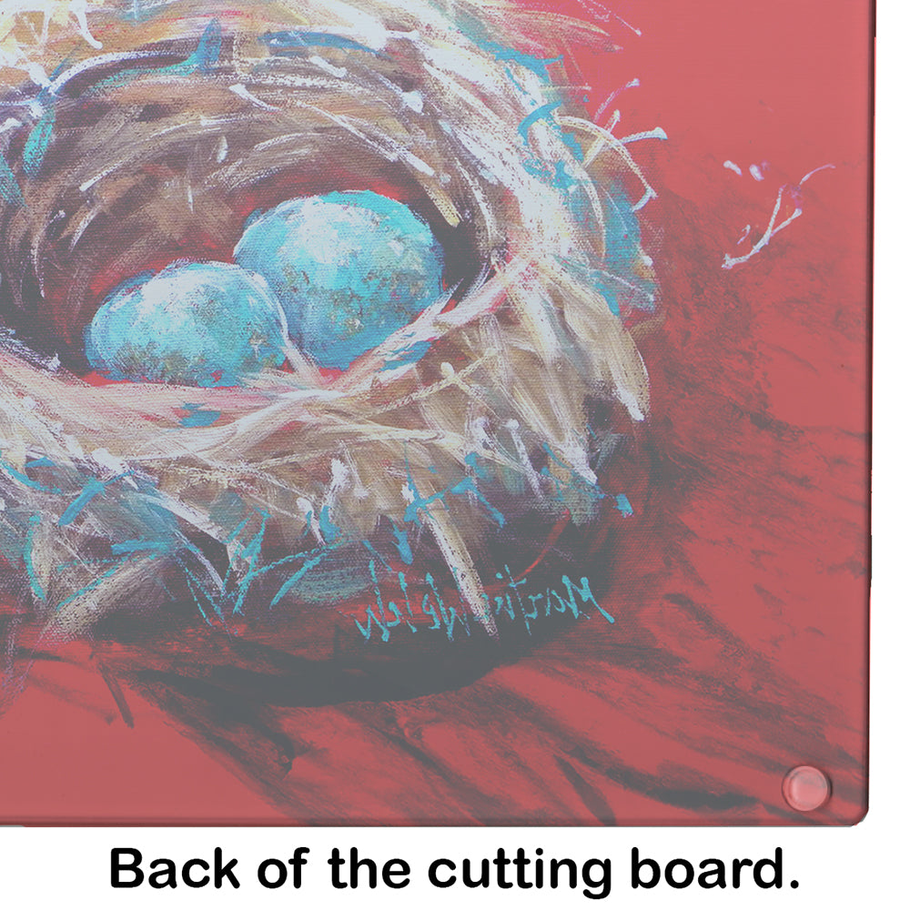 Egg-Stra Special Bird Nest Glass Cutting Board