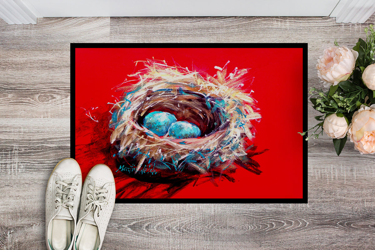 Caroline's Treasures Egg-Stra Special Bird Nest Doormat