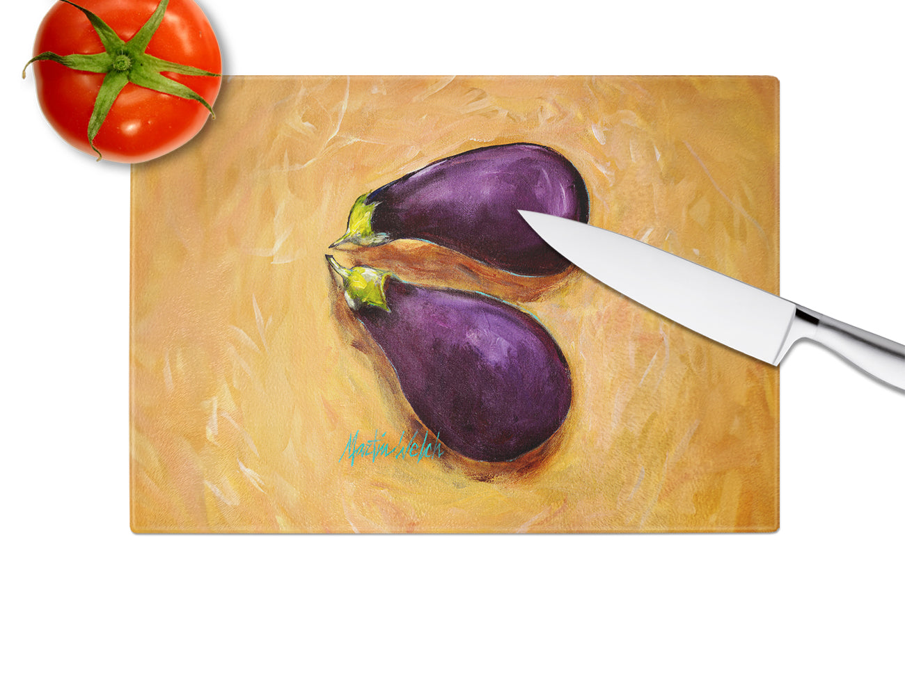 EP II Eggplant Glass Cutting Board