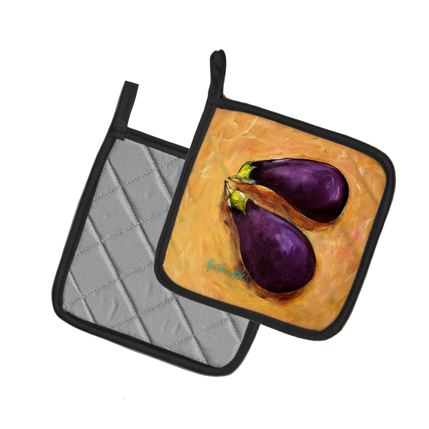 EP II Eggplant Pair of Pot Holders