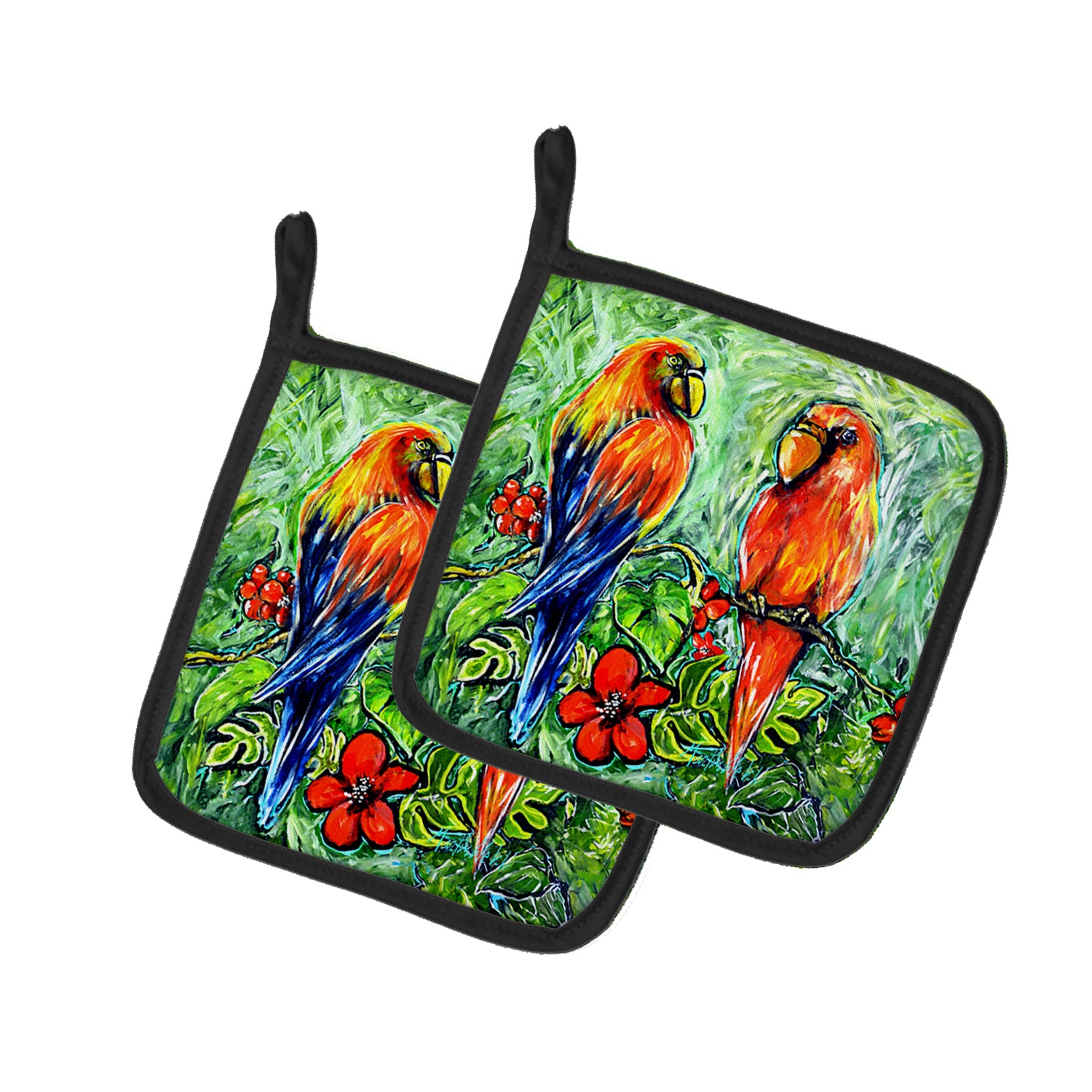 Buy this Fred and Freda Parrots Pair of Pot Holders