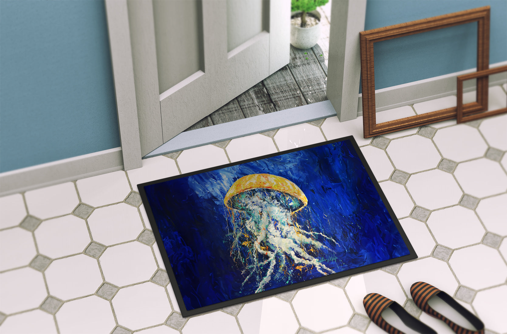 Free Fall Jellyfish Doormat