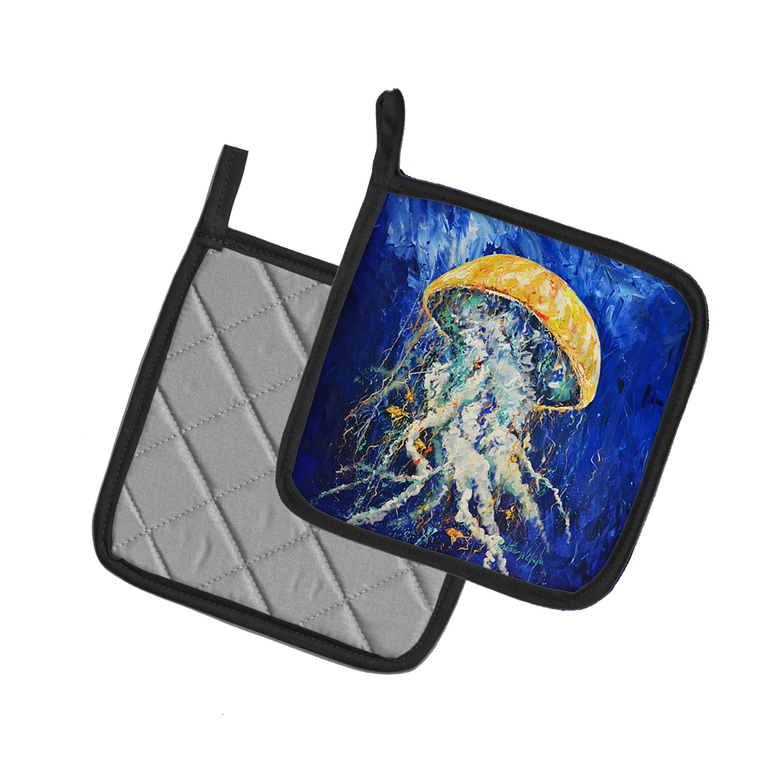 Buy this Free Fall Jellyfish Pair of Pot Holders