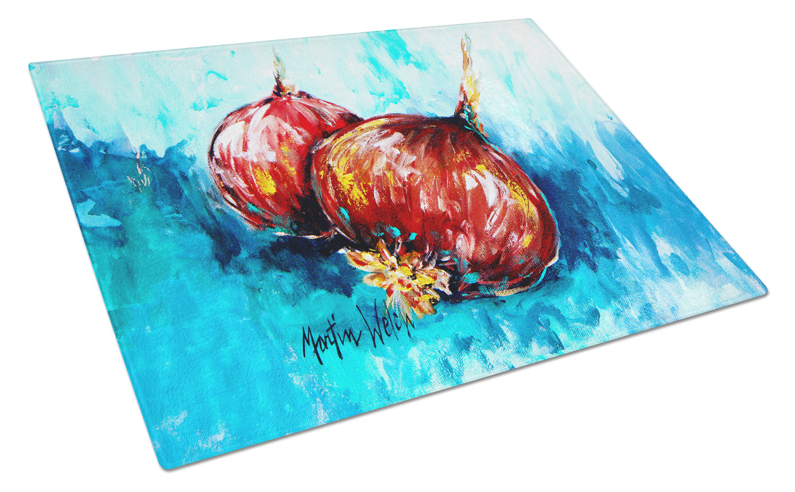 Caroline's Treasures Onion Funions Glass Cutting Boards – Durable, Decorative Kitchen Art