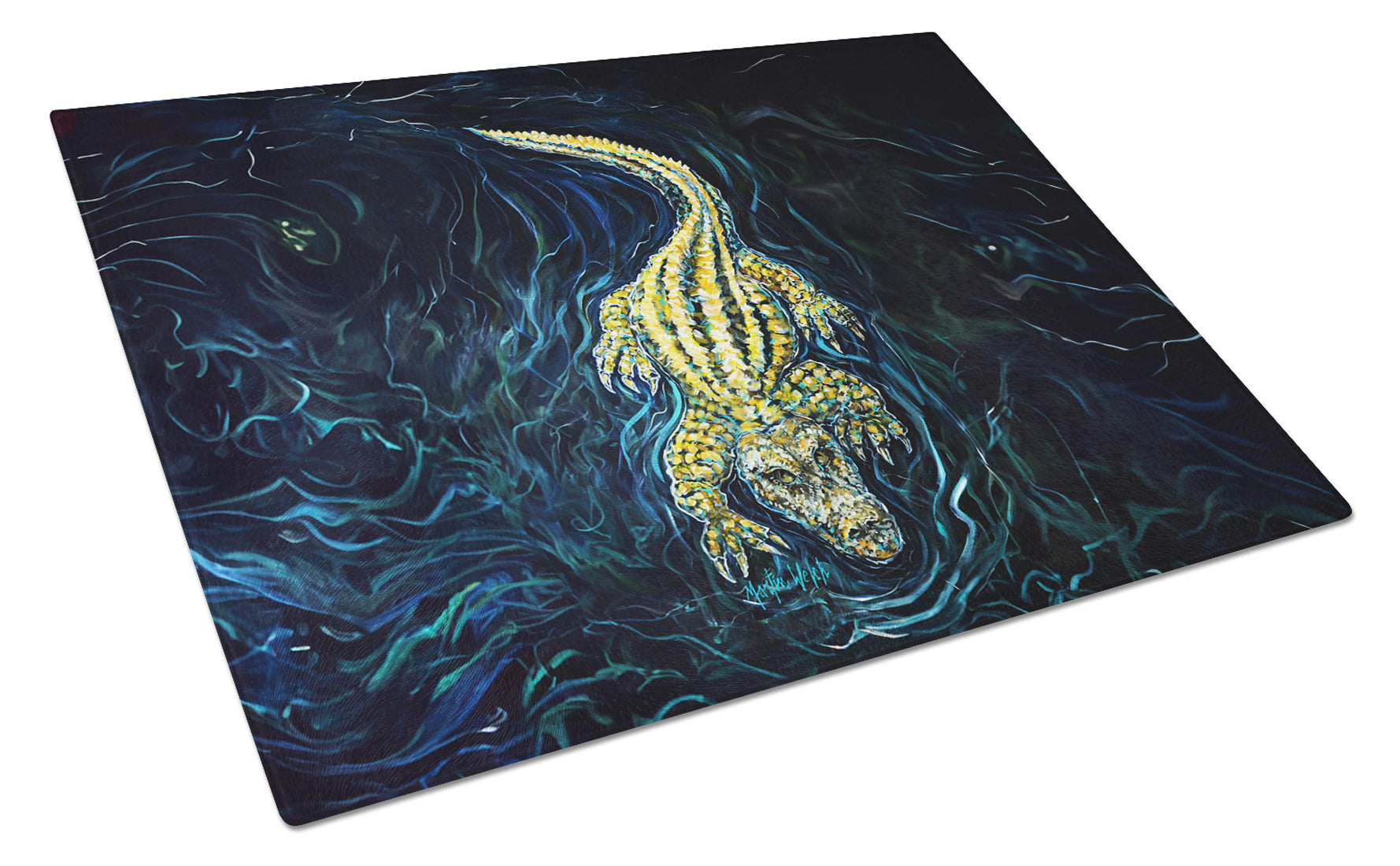 Buy this Gator Down Alligator Glass Cutting Board