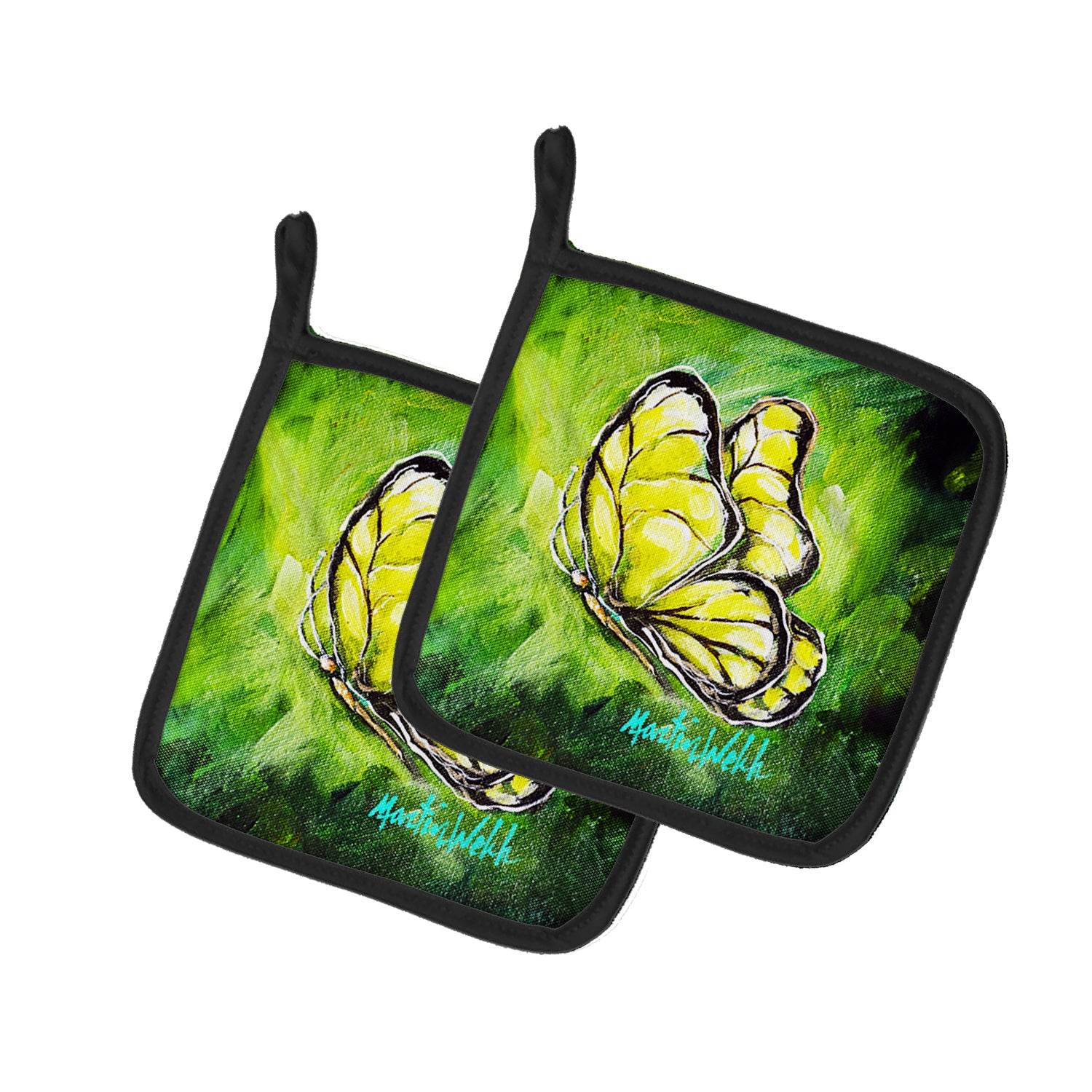 Buy this Glover Fly Sage Butterfly Pair of Pot Holders
