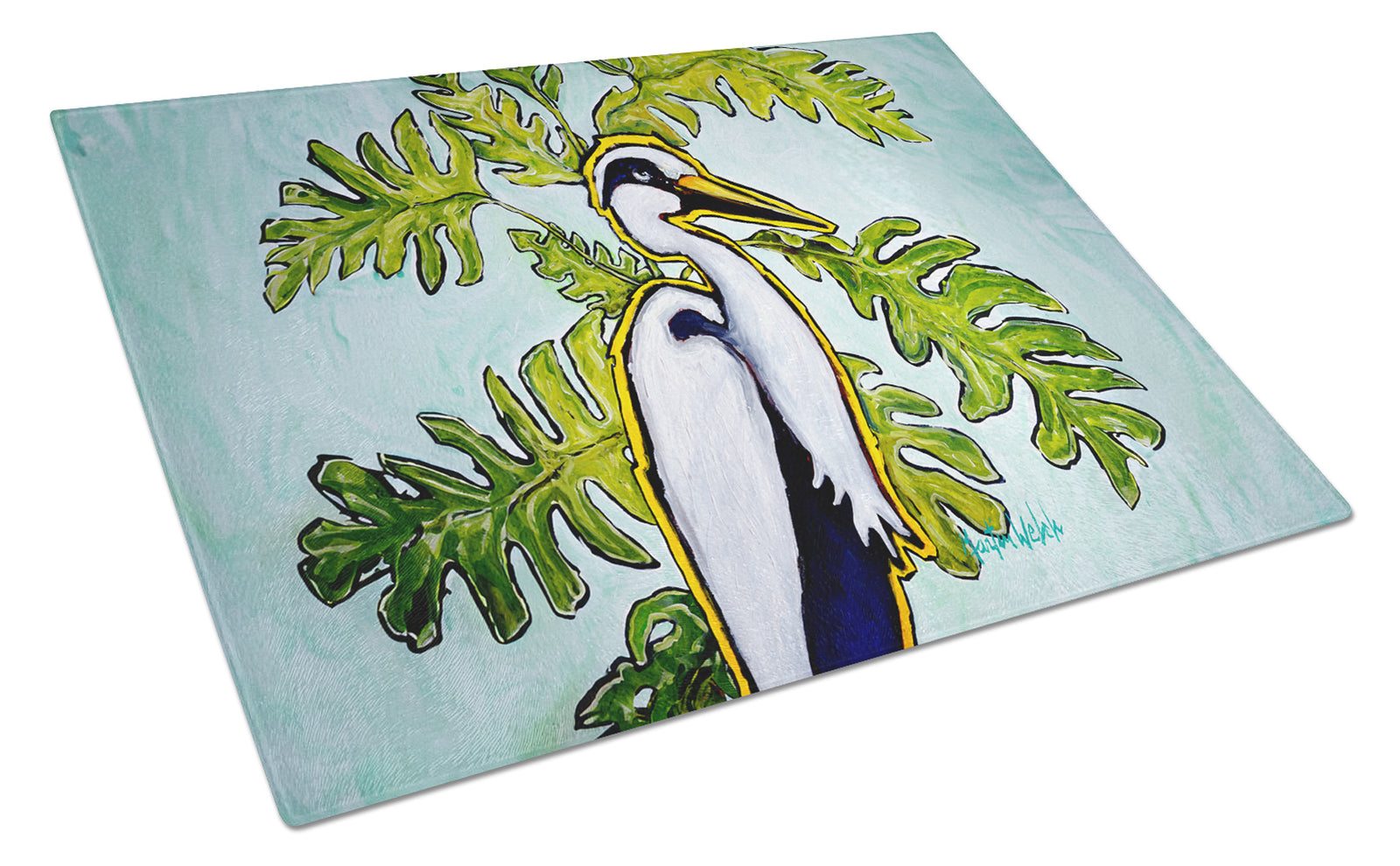 Buy this Jungle Fever Heron Glass Cutting Board
