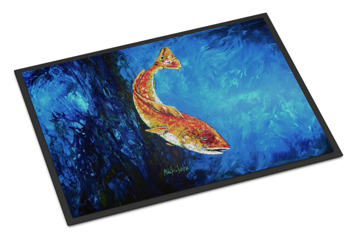 Caroline's Treasures Katy Red Red Fish Doormat-24x36 Indoor / Outdoor Rug | Made in USA