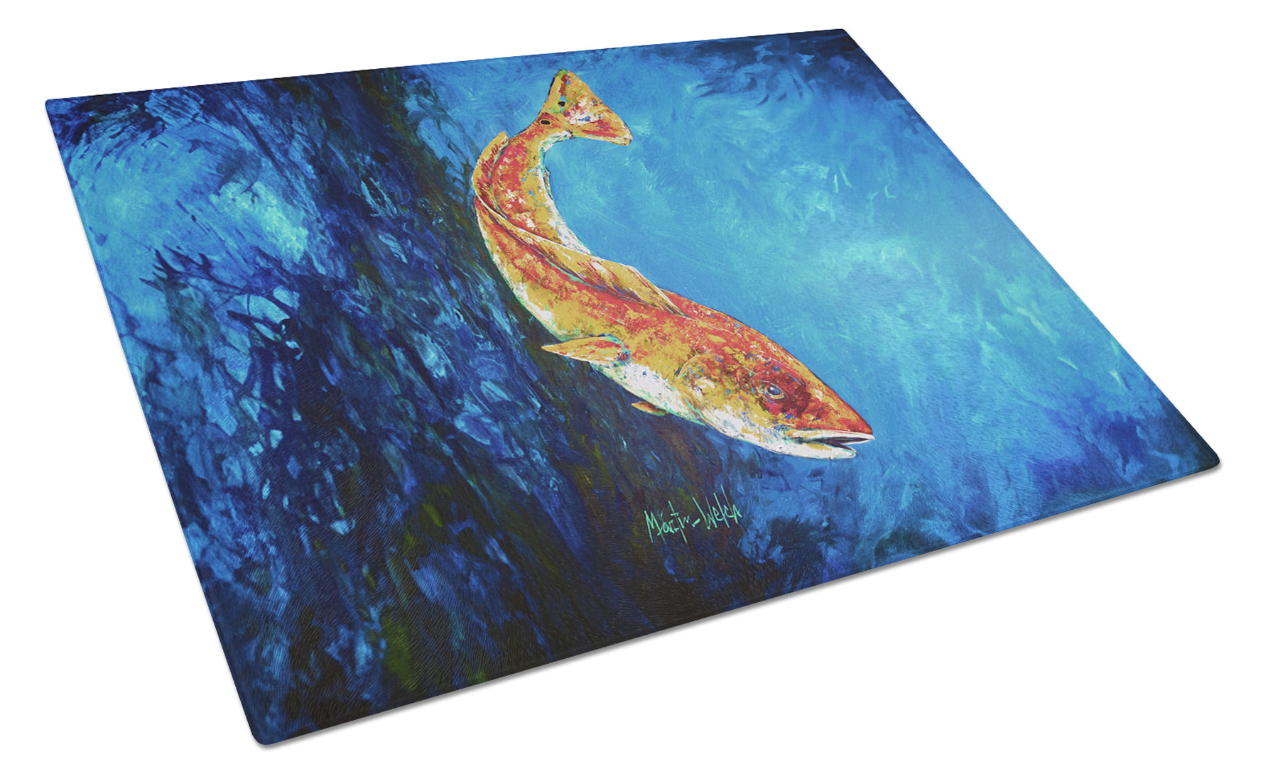 Buy this Katy Red Red Fish Glass Cutting Board