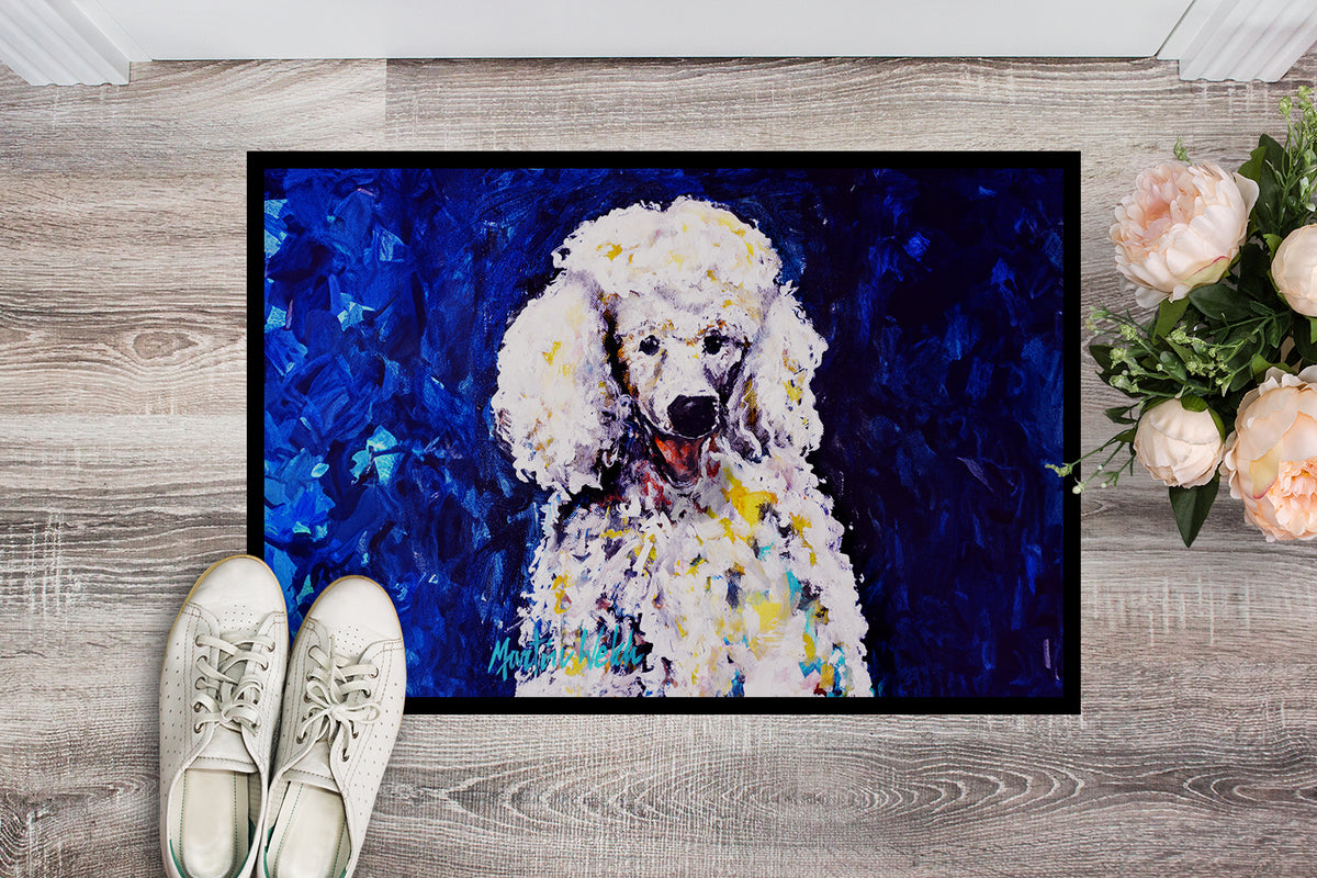 Caroline's Treasures Louie White Poodle Doormat-24x36 Indoor / Outdoor Rug | Made in USA