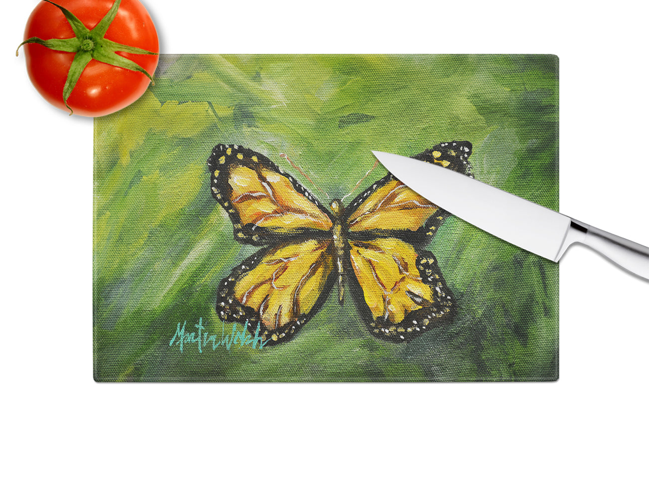 Monarch Glover Fly Butterfly Glass Cutting Board