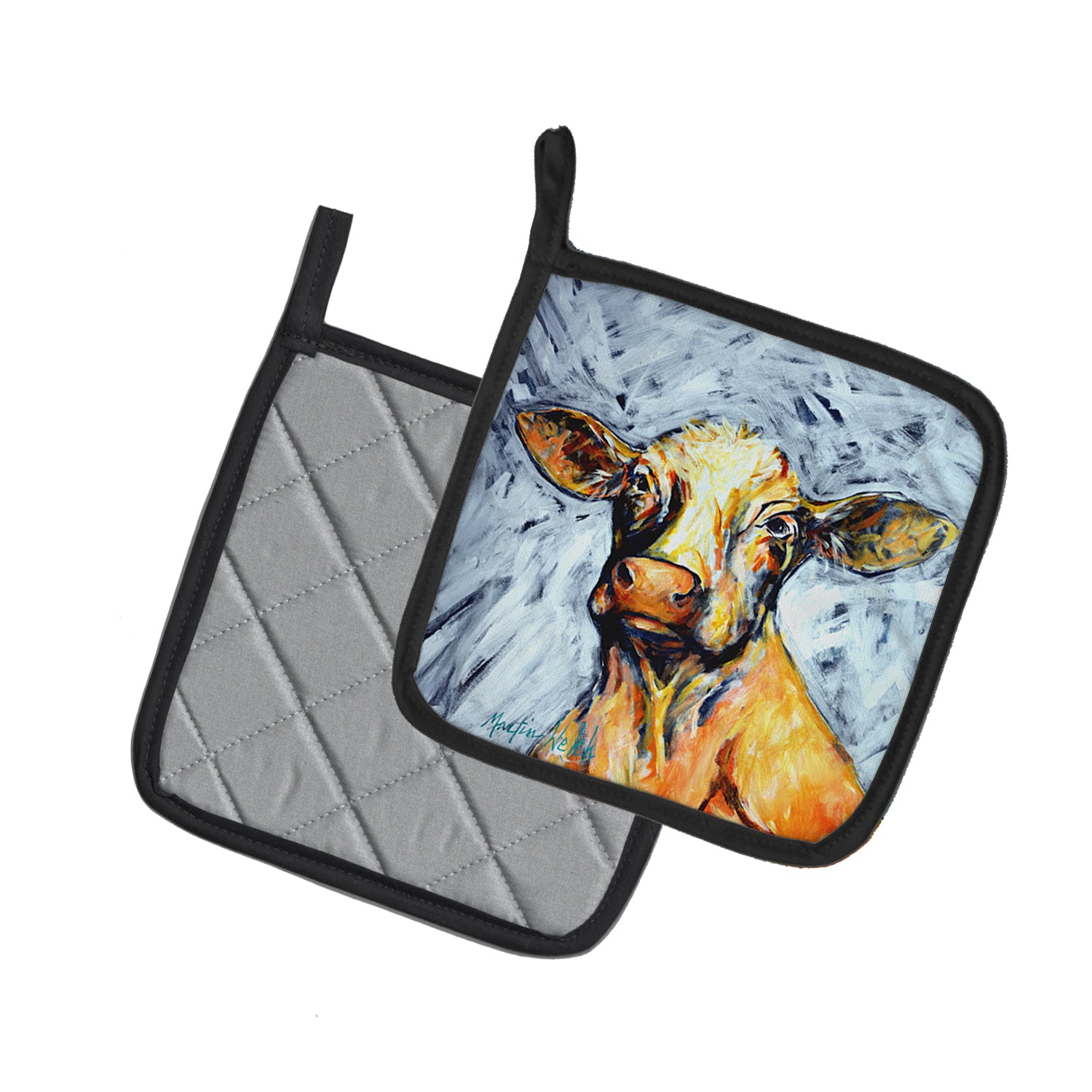 Moo Cow Pair of Pot Holders
