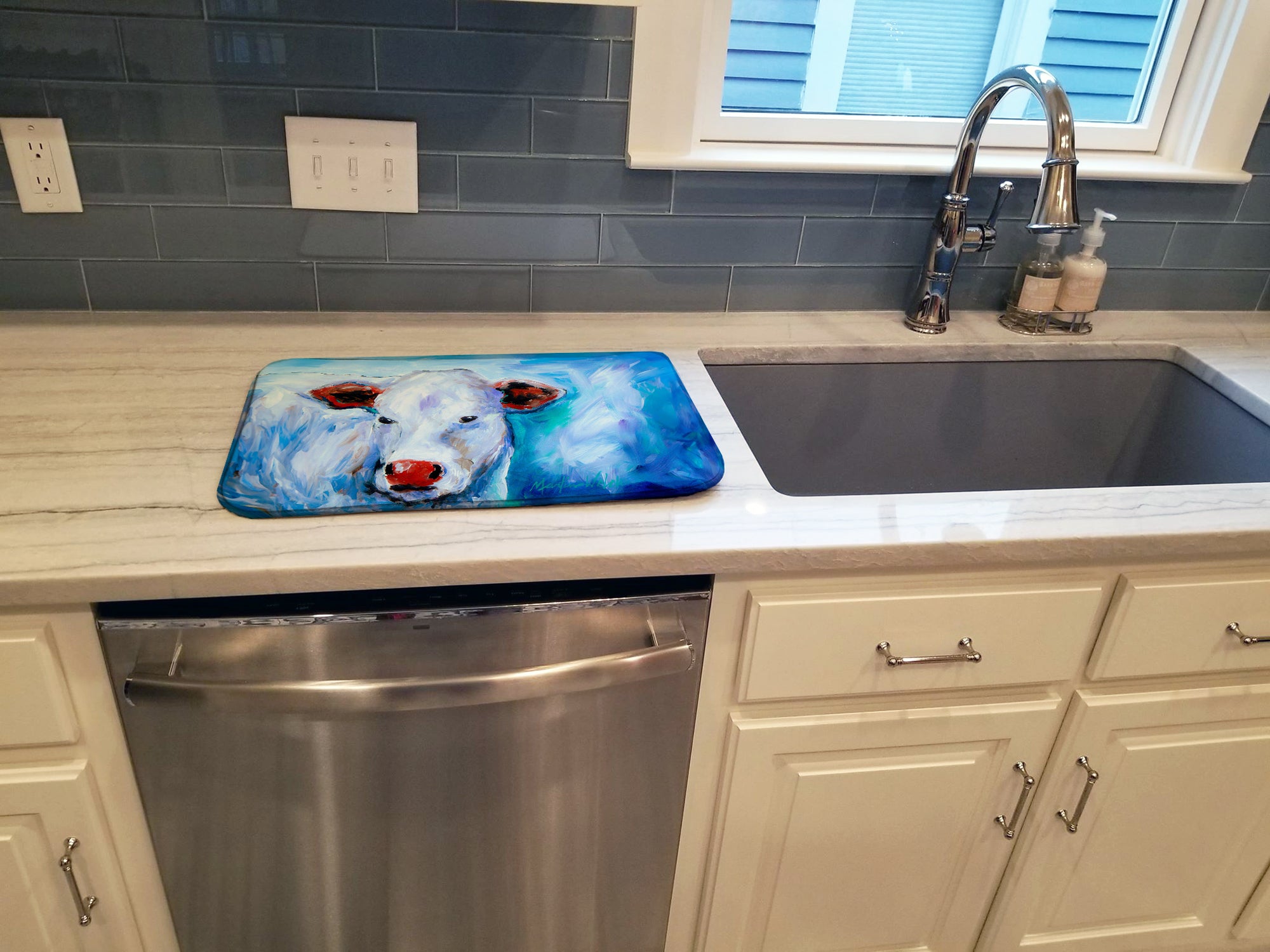 Move Over Cow Dish Drying Mat