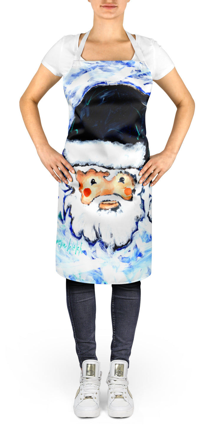 Caroline's Treasures Novena Blue Santa Claus Apron – Artist-Designed Kitchen, BBQ & Craft Apron