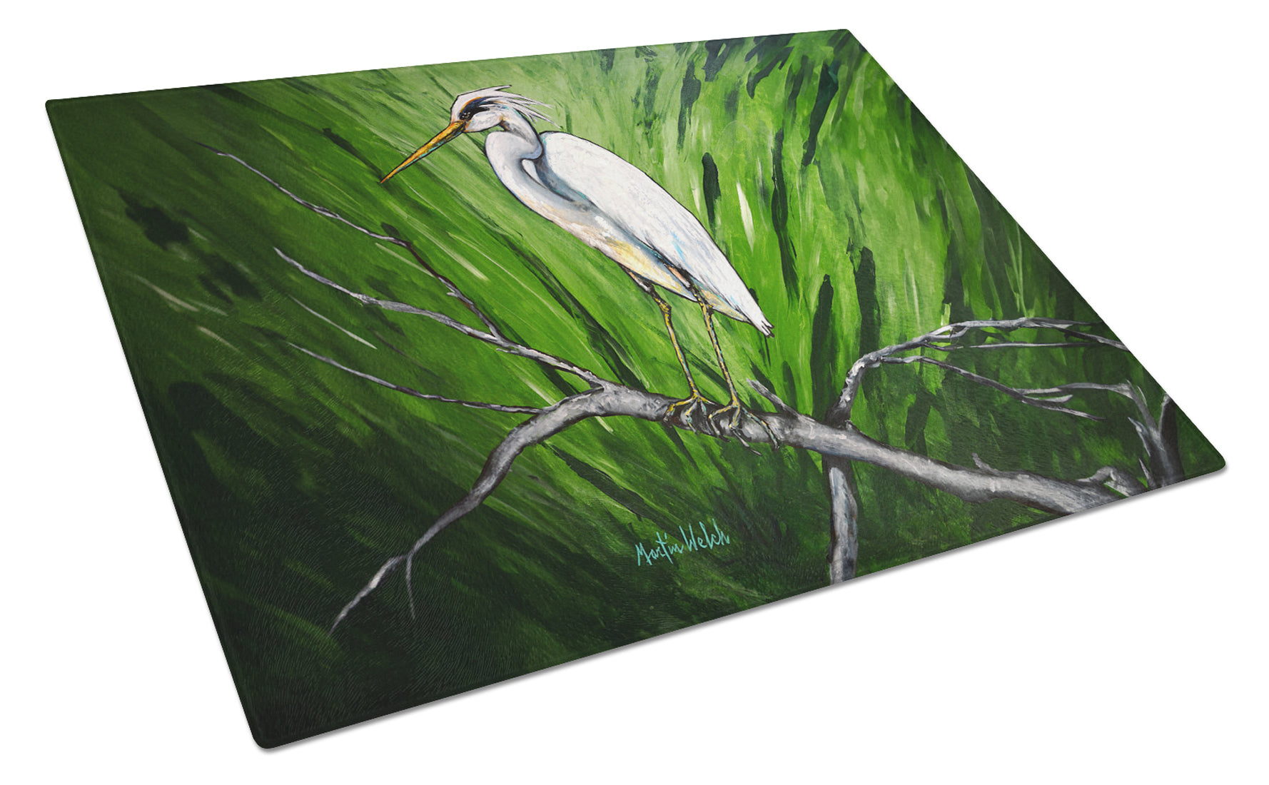 Buy this Heron On A Limb Glass Cutting Board