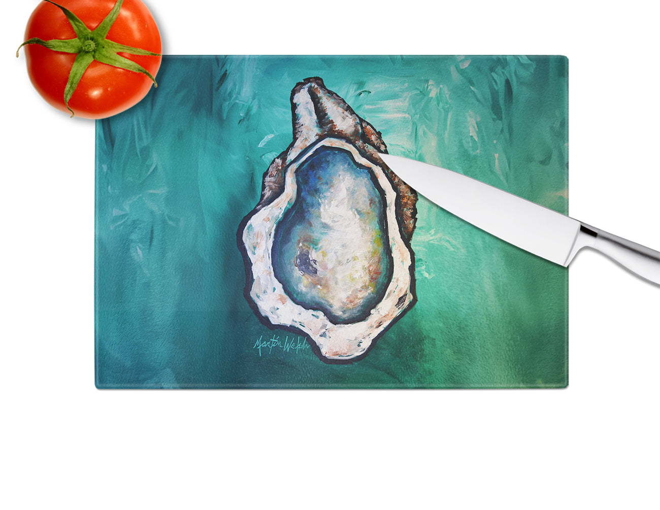 One Shell Oyster Glass Cutting Board