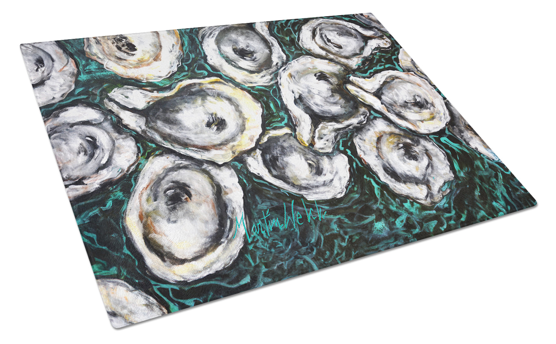 Buy this Oyster Lily Glass Cutting Board