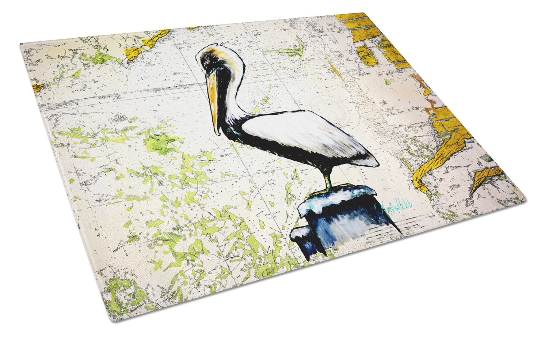 Buy this Pelican on Map Glass Cutting Board