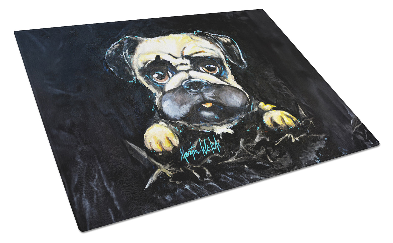 Buy this Pug It Out Glass Cutting Board