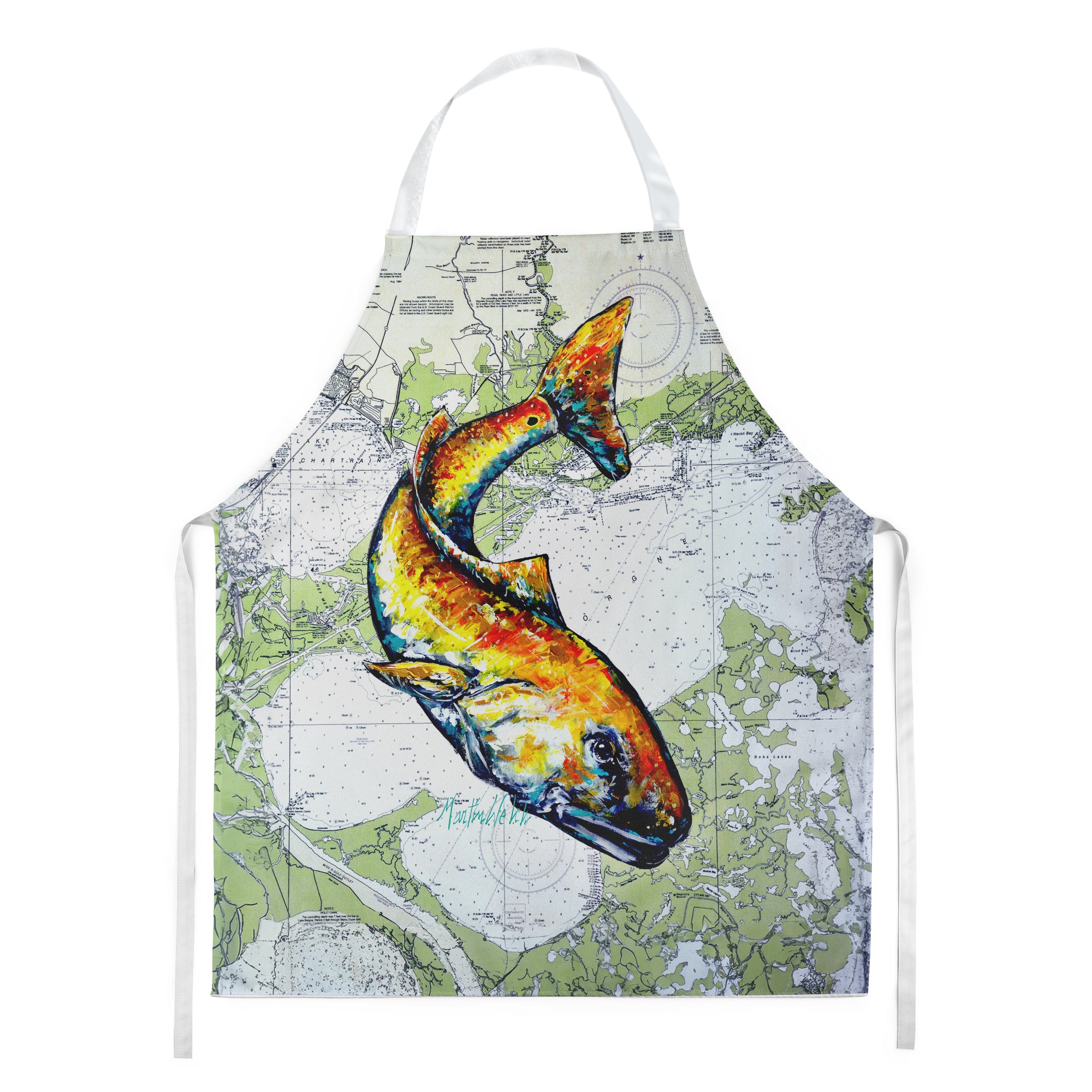 Buy this Red Fish On Map Apron
