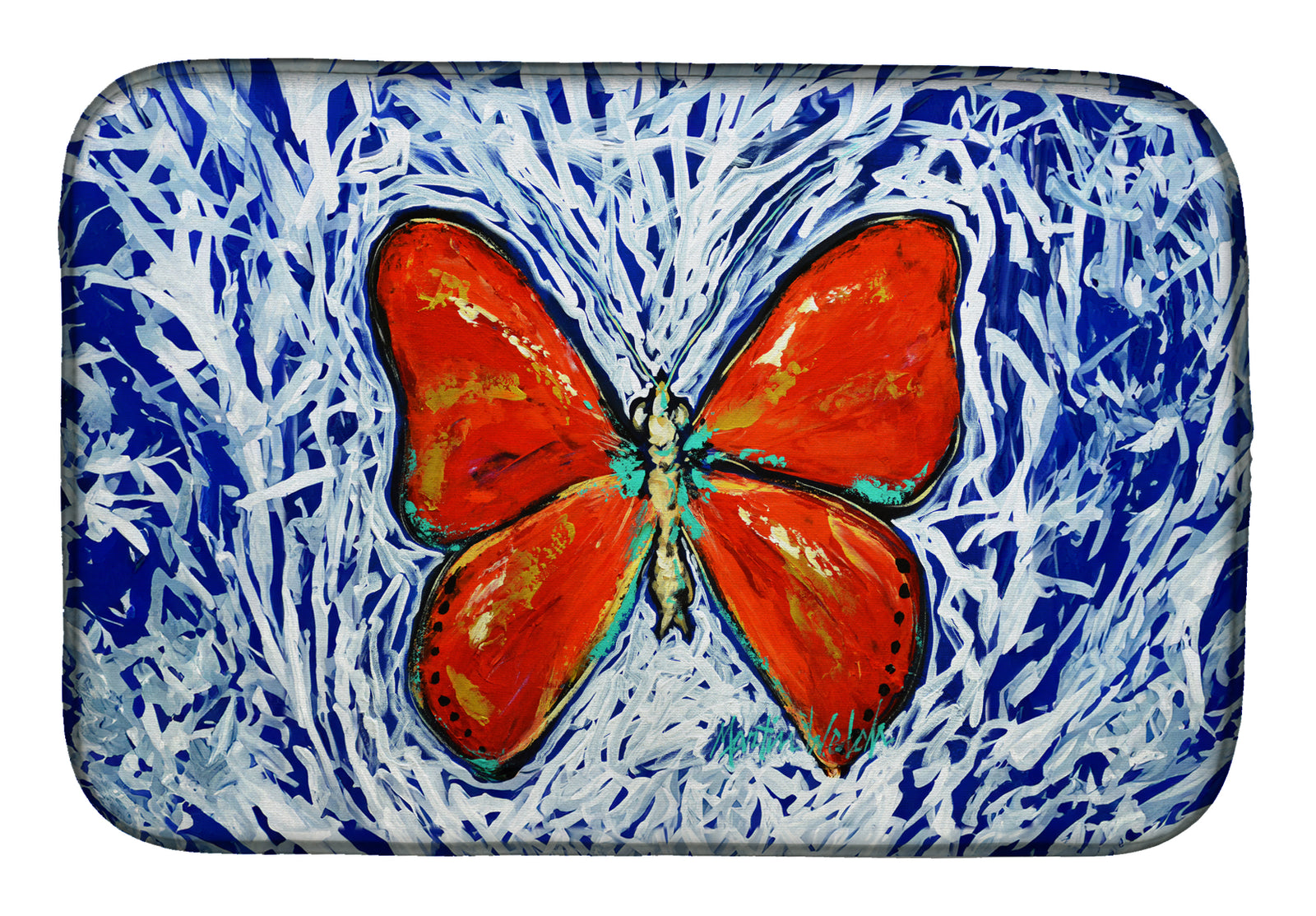 Buy this Red Glider Butterfly Dish Drying Mat