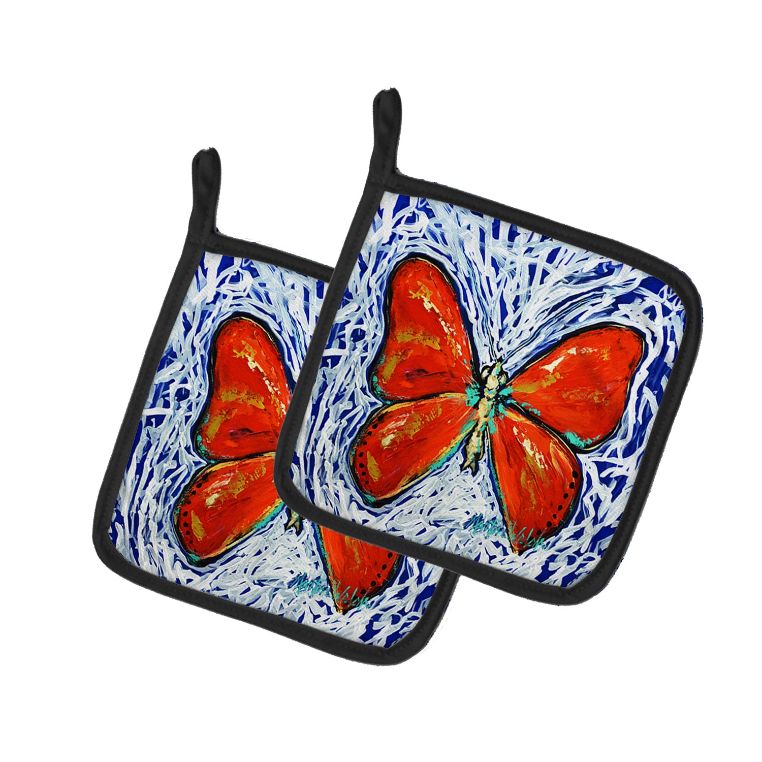 Buy this Red Glider Butterfly Pair of Pot Holders