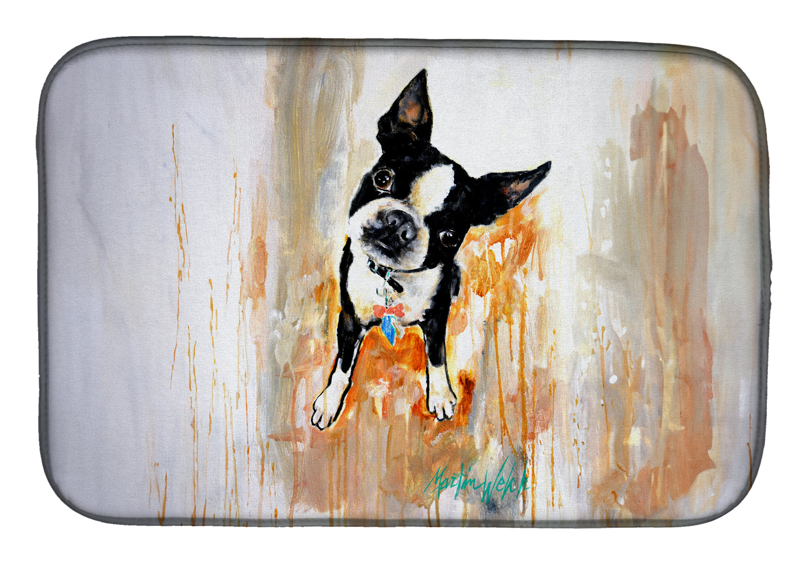 Buy this Boston Terrier Scout Dish Drying Mat