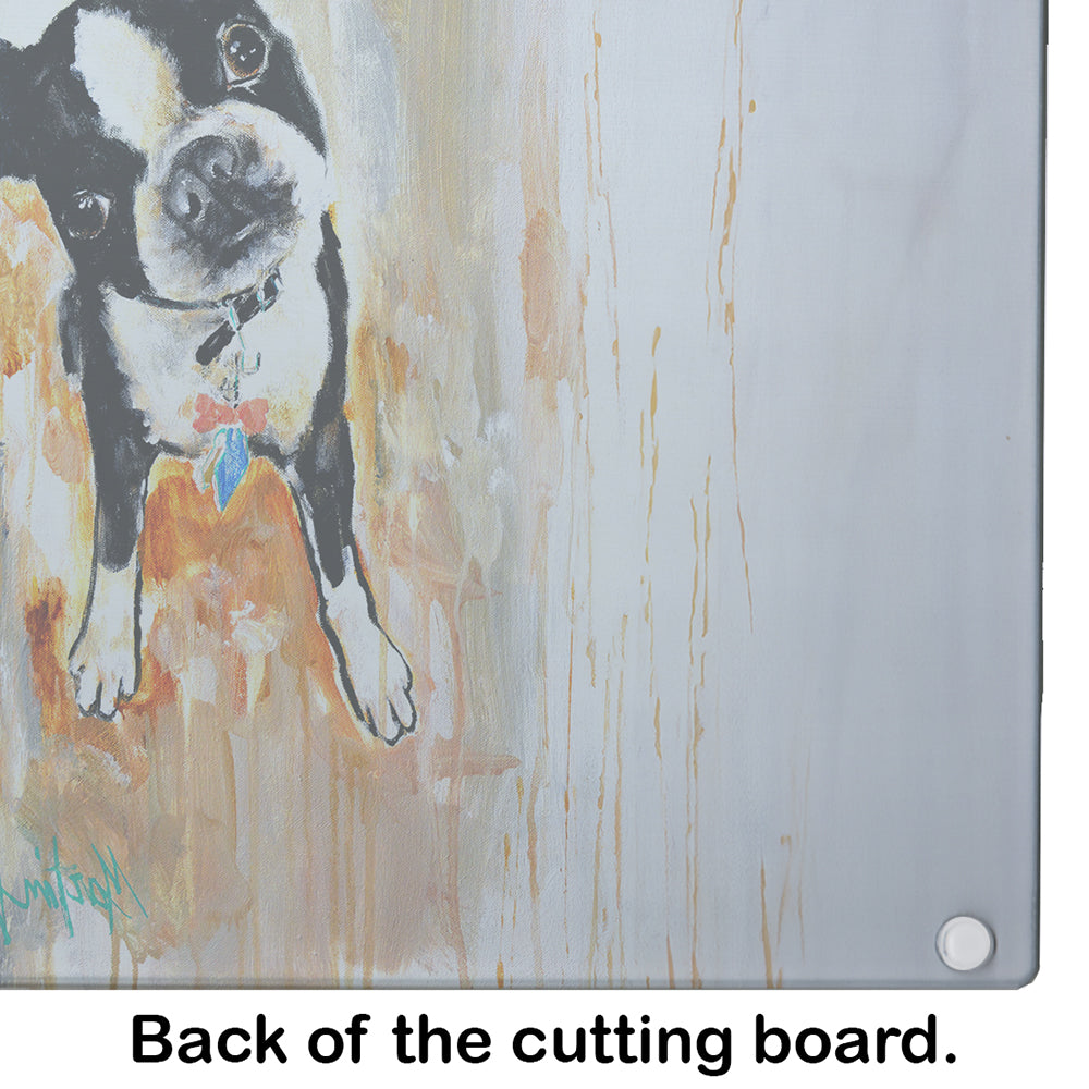 Boston Terrier Scout Glass Cutting Board