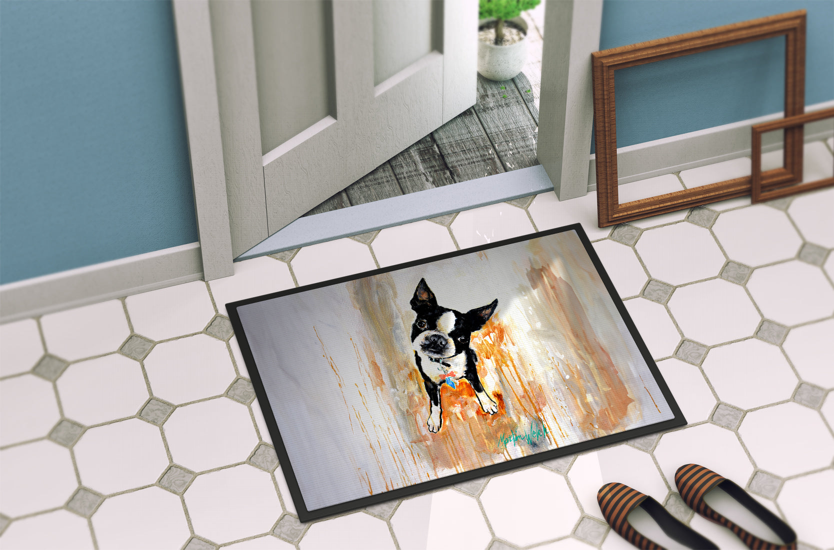 Boston Terrier Scout Doormat