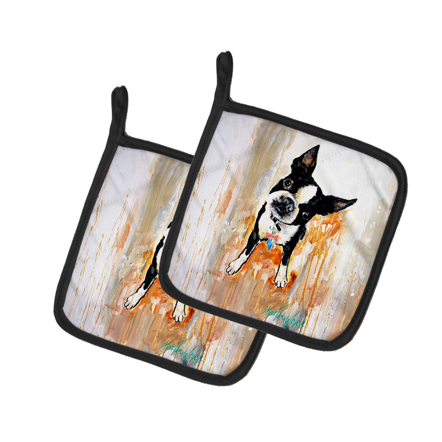 Buy this Boston Terrier Scout Pair of Pot Holders