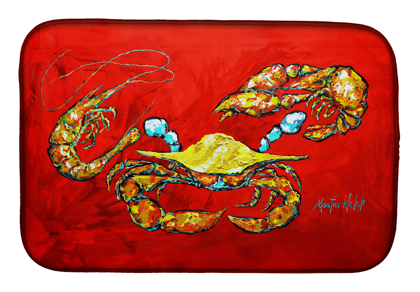 Buy this Seafood Sandwich Crab Shrimp Crawfish Dish Drying Mat