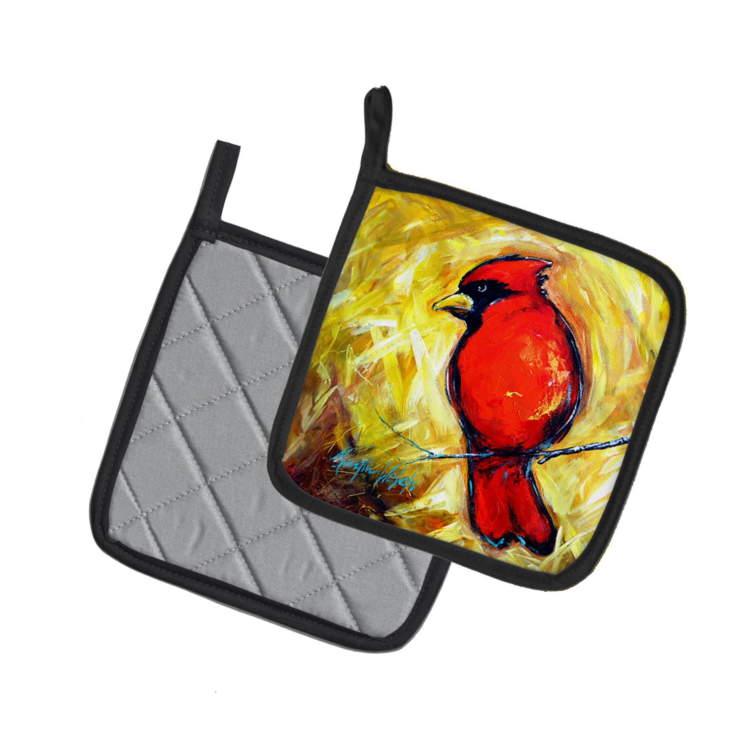 Buy this Sha Red Baba Bird Pair of Pot Holders