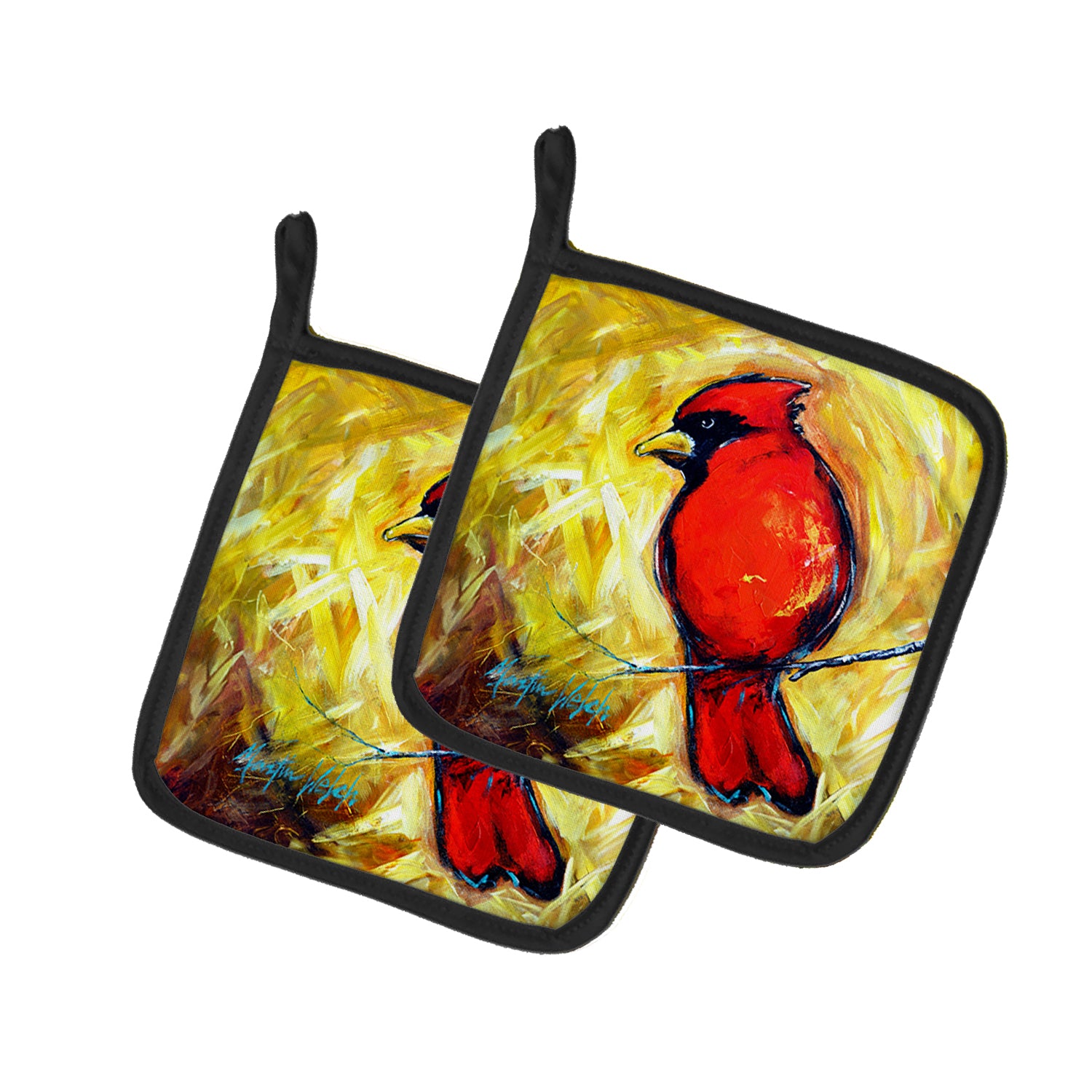 Buy this Sha Red Baba Bird Pair of Pot Holders