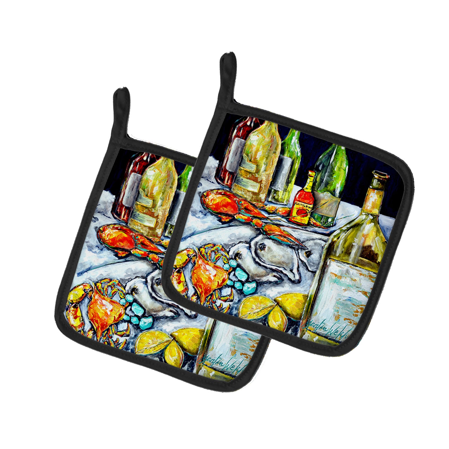 Buy this Sit A Spell Seafood Dinner Pair of Pot Holders