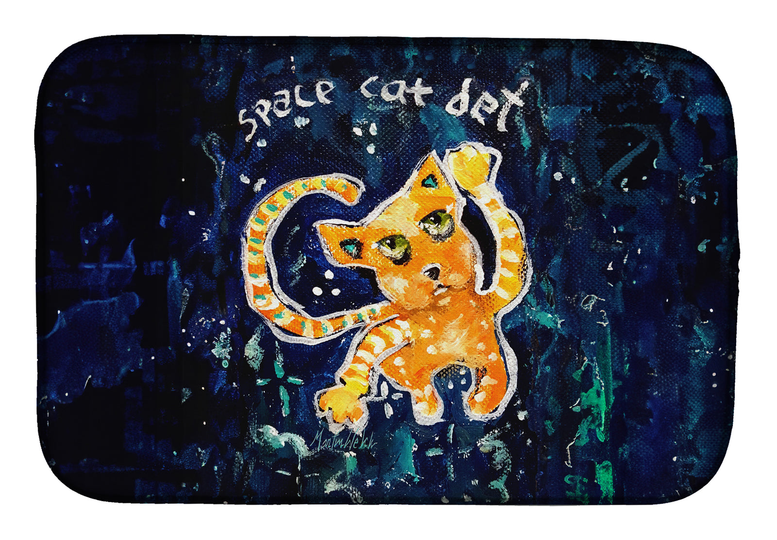Buy this Space Cat Det Cat Dish Drying Mat