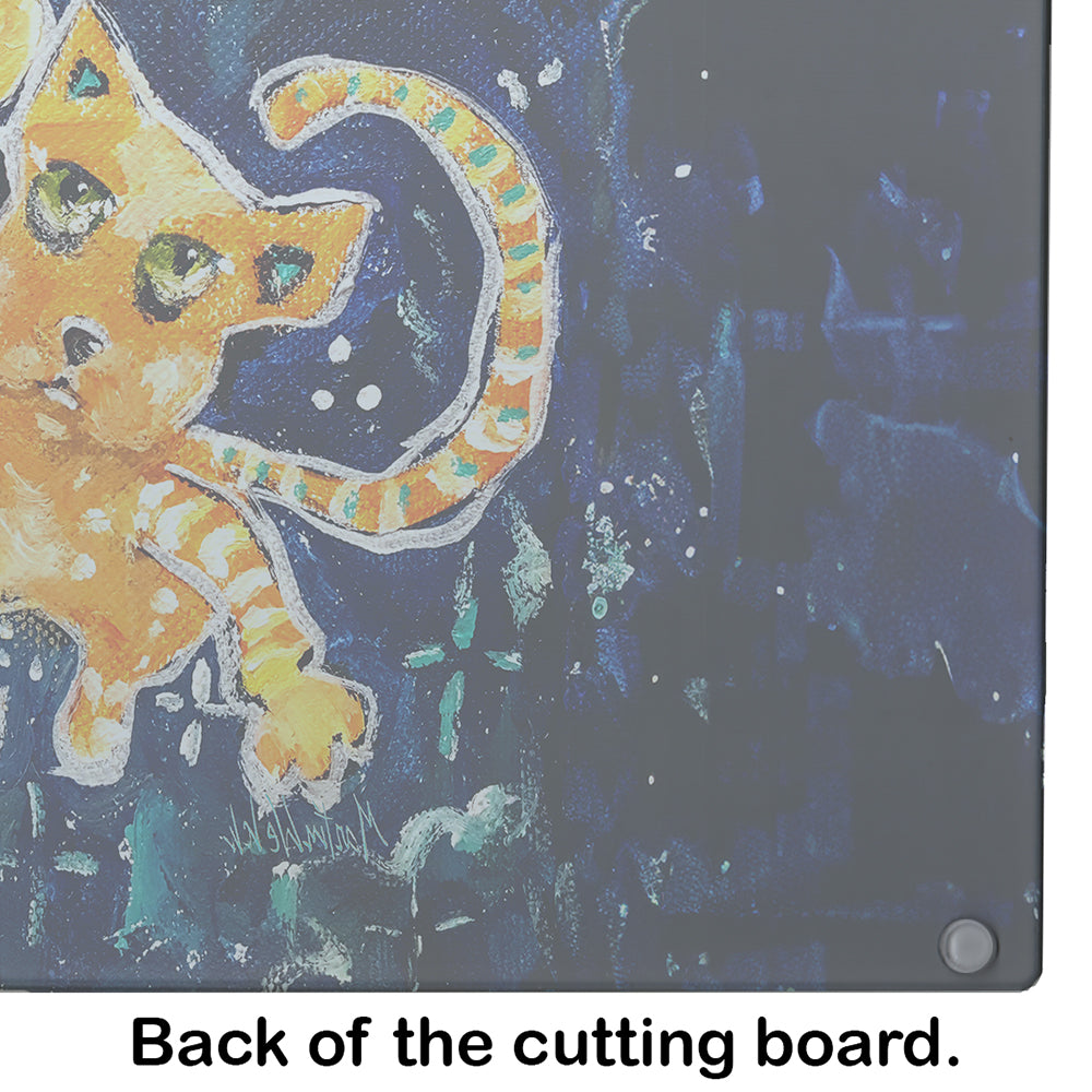 Space Cat Det Cat Glass Cutting Board