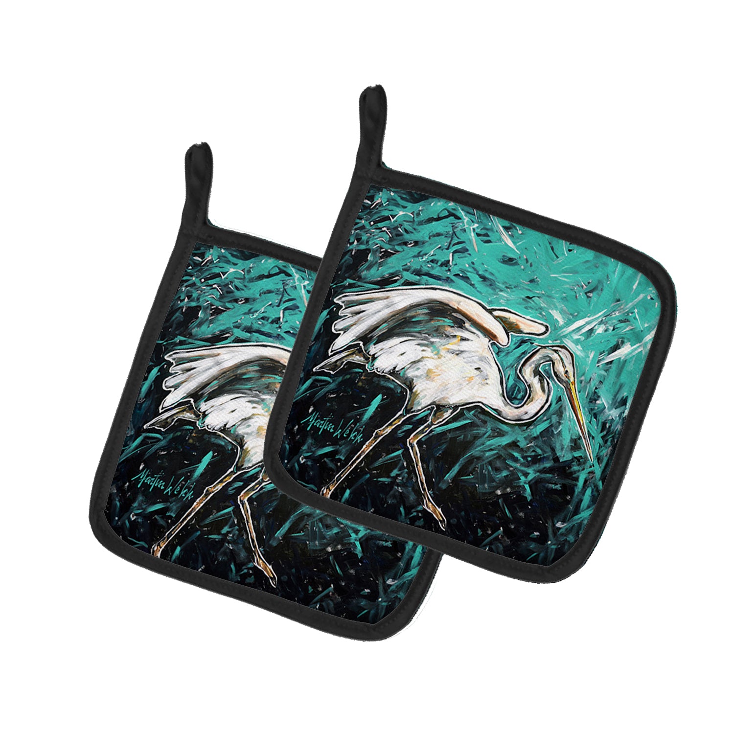 Buy this Heron Stretch Pair of Pot Holders