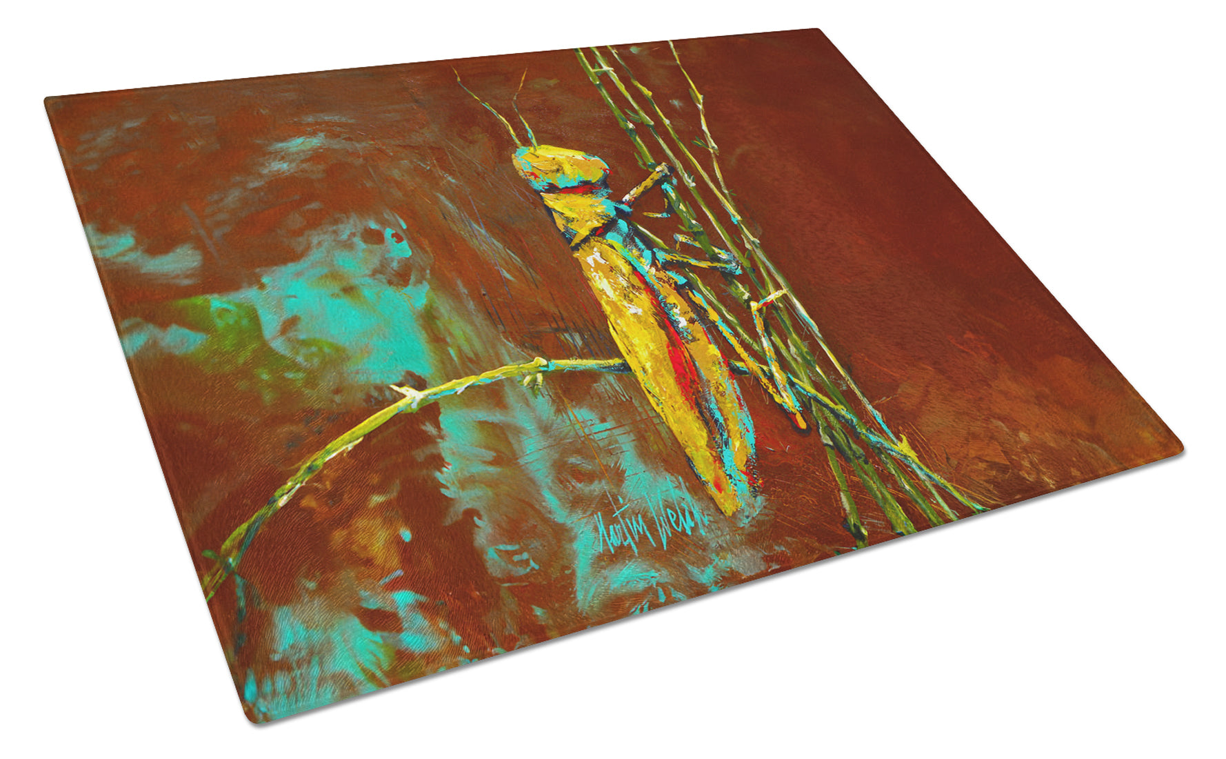 Buy this Stuck on Boo Grasshopper Glass Cutting Board