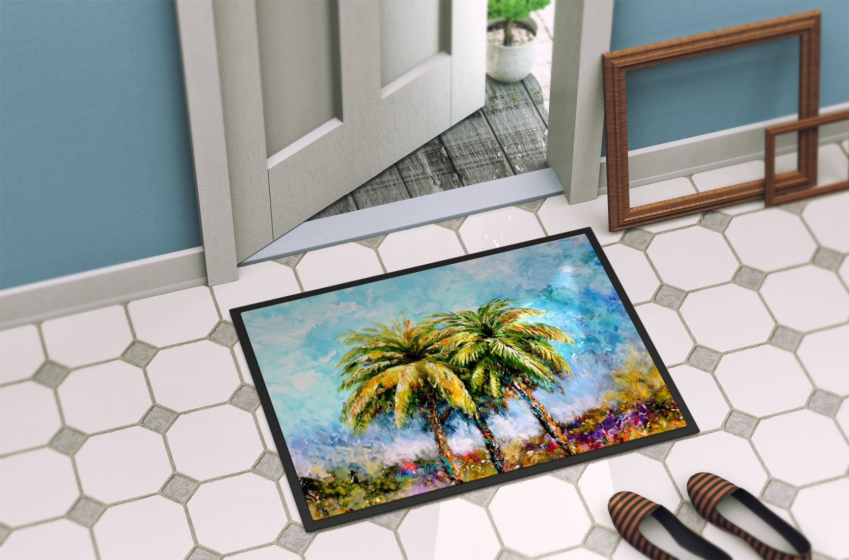 Summer Breezes Palm Tree Doormat