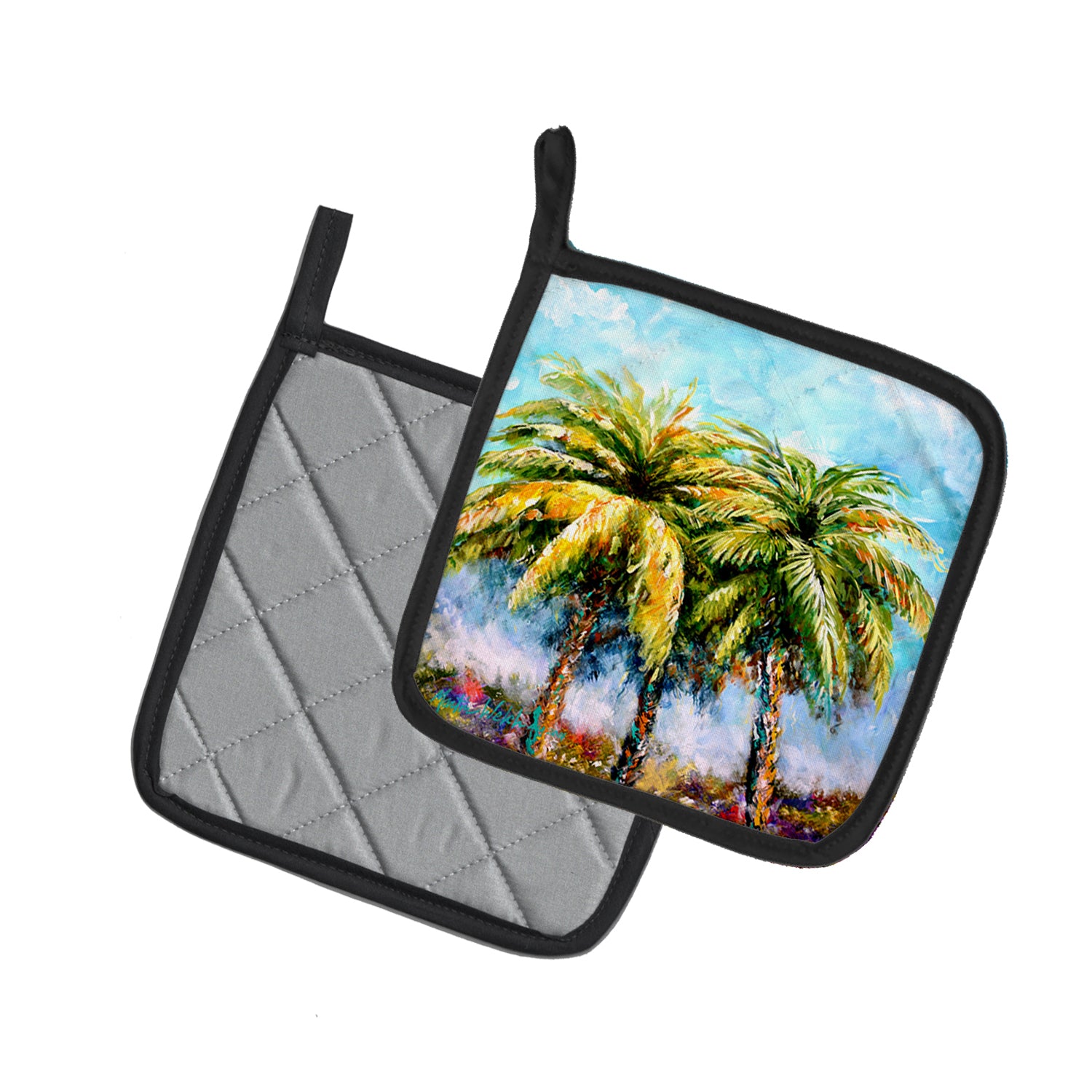 Buy this Summer Breezes Palm Tree Pair of Pot Holders