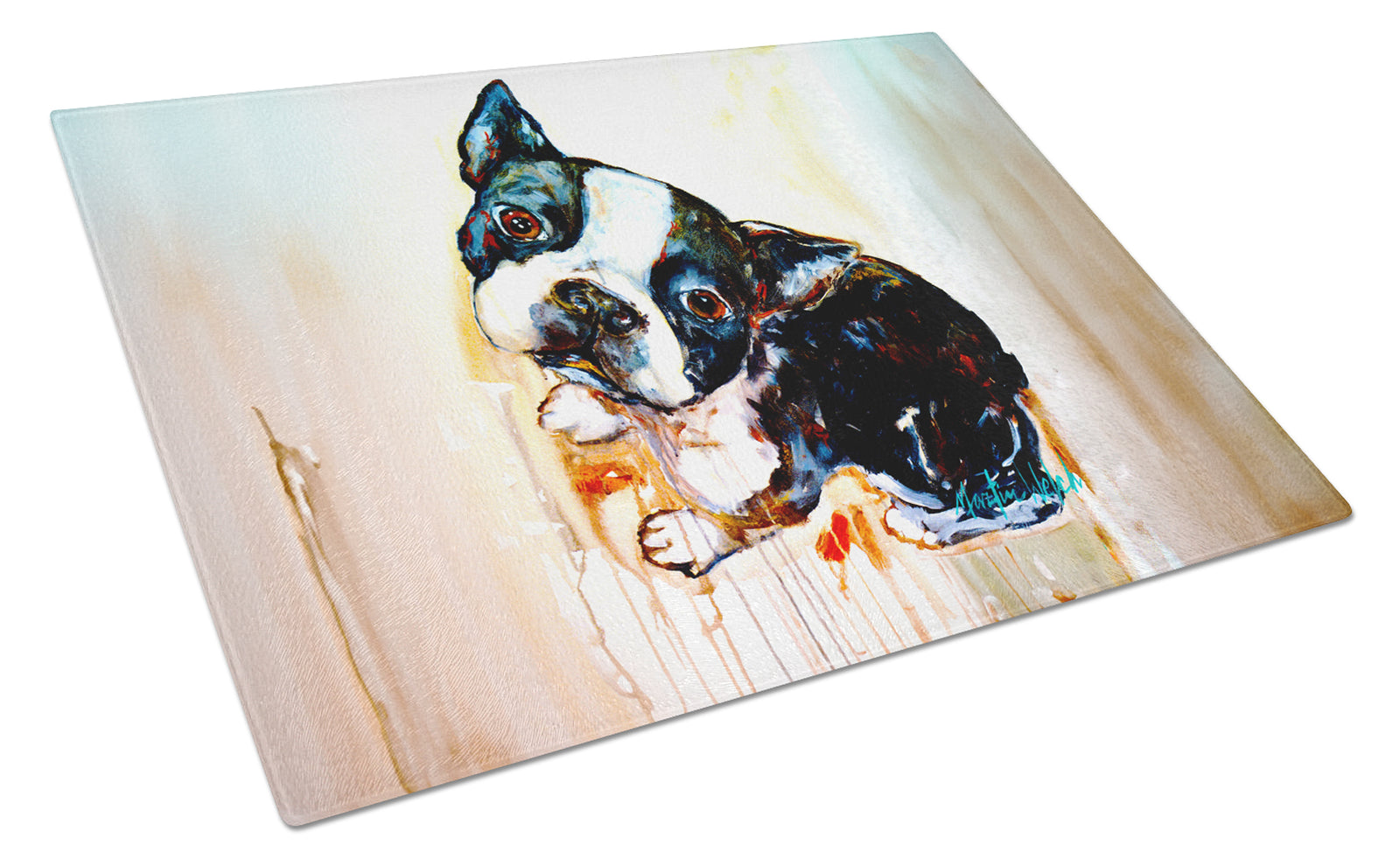 Buy this Boston Terrier The Look Glass Cutting Board