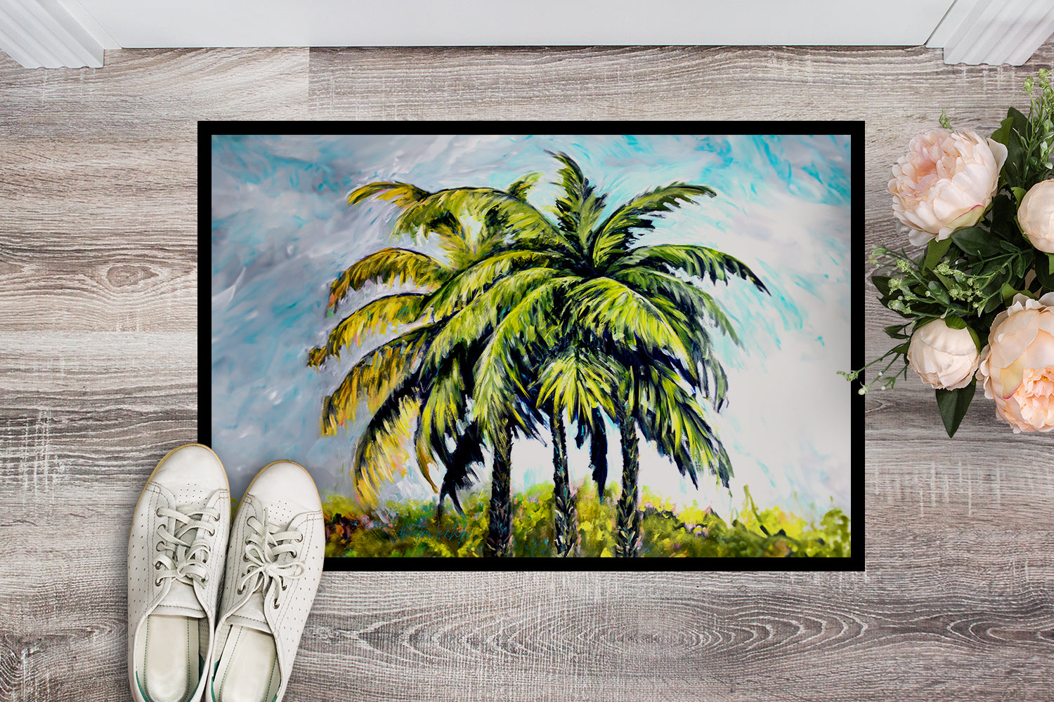 Buy this Tropical Breeze Palm Trees Doormat