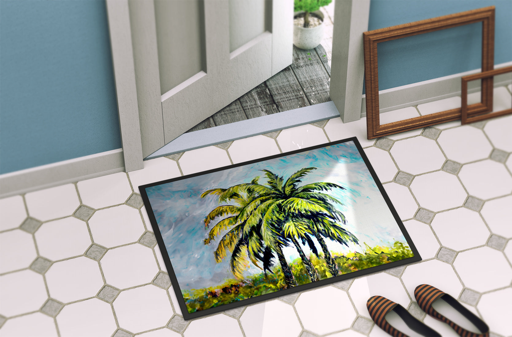 Tropical Breeze Palm Trees Doormat