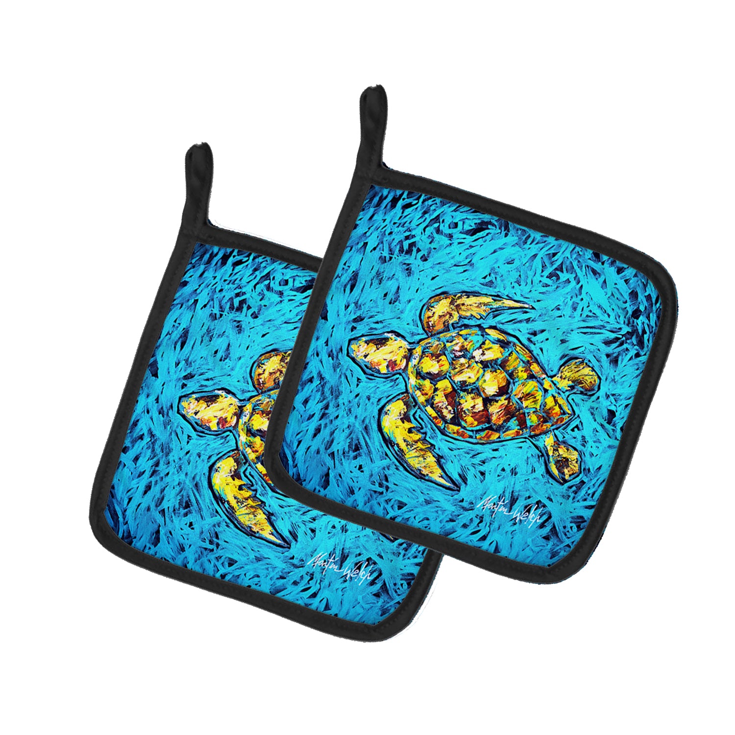 Buy this Turtle Drive Pair of Pot Holders